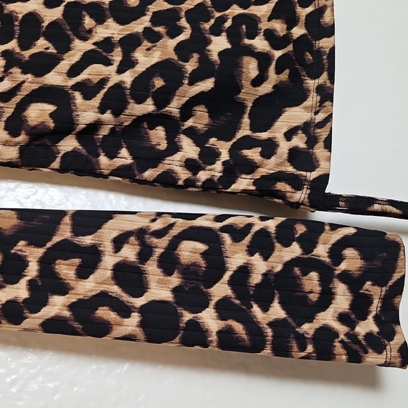 Fashion Nova Animal Print Blouse - Black and Tan - Picture 4 of 5